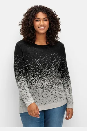 Sheego Pullover im Jacquardstrick, mit Farbverlauf, , Gr.40