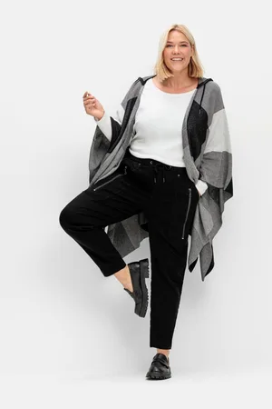 Sheego Joggpants aus Sweat-Denim, mit Zierreißverschluss, , Gr.40