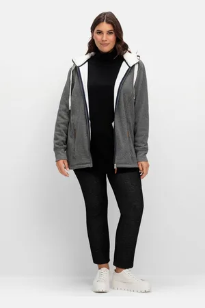 Sheego Kuschelige, melierte Leggings mit breitem Bund, , Gr.44