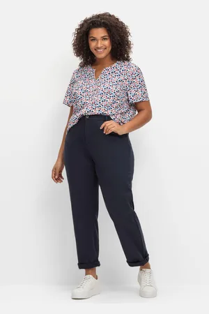 Sheego Gerade Jeans in Ankle-Länge, Five-Pocket-Form, , Gr.40