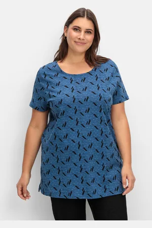 Sheego Shirt aus Jersey, mit Alloverdruck, , Gr.40