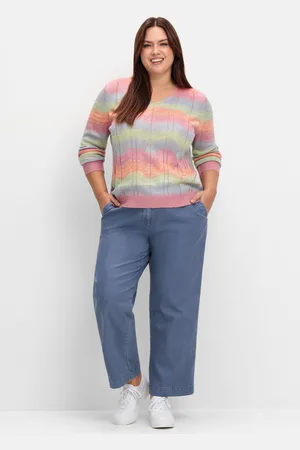 Sheego Culotte aus weichem Twill, in gewaschener Optik, , Gr.40