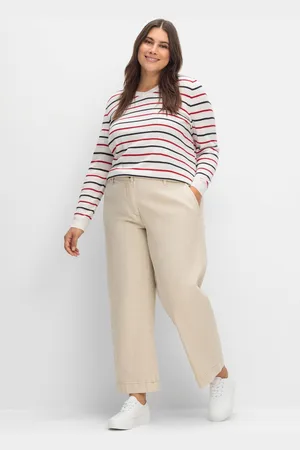 Sheego Culotte aus weichem Twill, in gewaschener Optik, , Gr.40