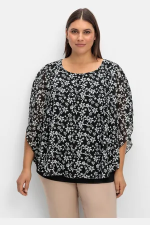 Sheego Tunika in Layeroptik, mit Blumenprint, , Gr.40