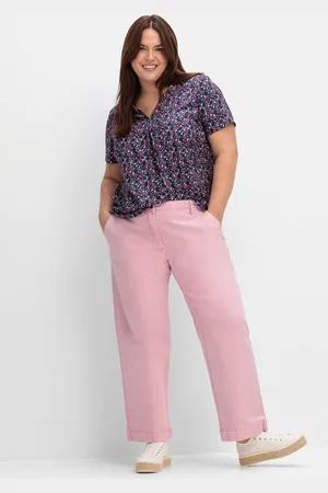 Sheego Culotte aus weichem Twill, in gewaschener Optik, , Gr.40