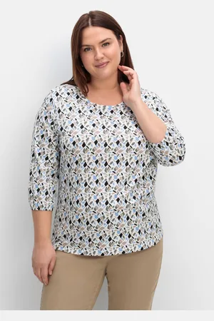 Sheego 3/4-Arm-Shirt mit Grafikprint, , Gr.40
