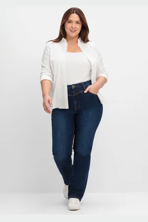 Sheego Gerade Jeans mit Shaping-Einsatz, , Gr.40