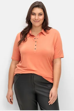 CREATION L PREMIUM Poloshirt mit Metall-Druckknöpfen, , Gr.42