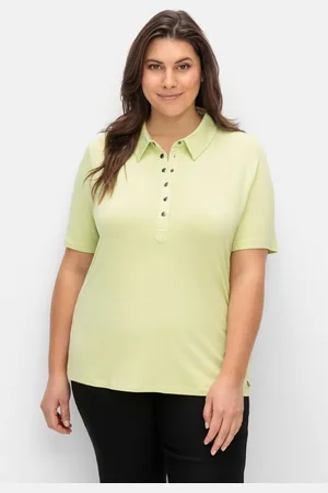 CREATION L PREMIUM Poloshirt mit Metall-Druckknöpfen, , Gr.40