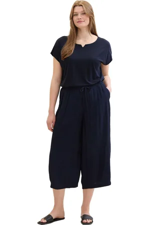 TOM TAILOR Gecrinkelte Culotte mit elastischem Bund, , Gr.44