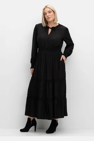 Joe Browns Maxikleid mit Smokbund und Volantrock, , Gr.40