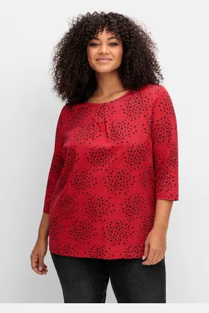 Sheego 3/4-Arm-Shirt mit Konfetti-Print, , Gr.40