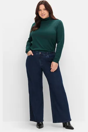 Sheego Weite High-Waist-Jeans im Curvy-Schnitt ELLA, , Gr.40