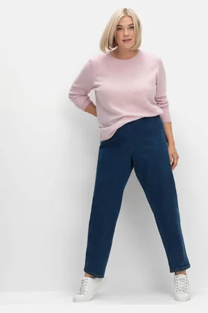 Sheego Jeans in Karottenform, mit Stretchbund, , Gr.40