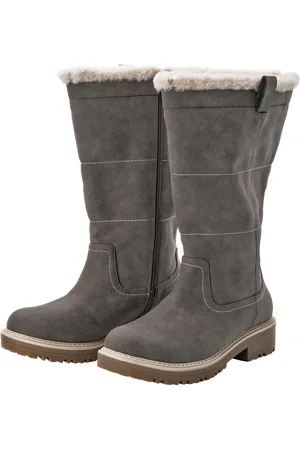 Sheego Weitschaftstiefel in Veloursleder-Optik, , Gr.40