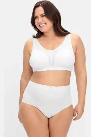 Sheego BH ohne Bügel mit transparenten Mesh-Einsätzen, , Gr.100C