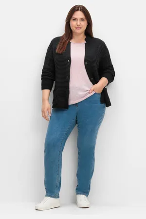Sheego Gerade, innen weich angeraute Thermojeans, , Gr.40
