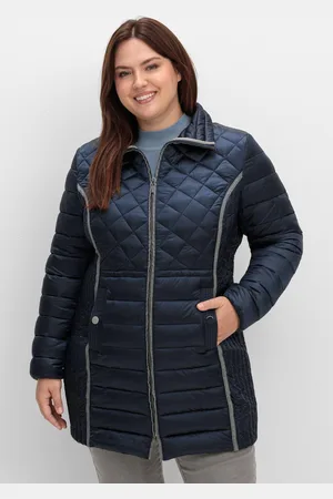 Sheego Winterjacke im Steppmix, mit feinem Schimmer, , Gr.40