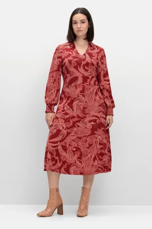 Joe Browns Jerseykleid mit Paisleydruck und Blusenkragen, , Gr.40