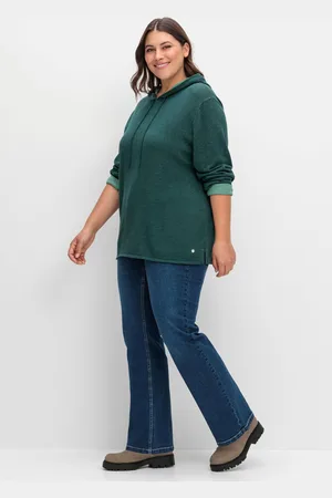Sheego Bootcut-Jeans mit hohem Bund, im Curvy-Schnitt ANNE, , Gr.40