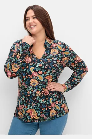 Joe Browns Langarmshirt mit Paisleyprint und Polokragen, , Gr.40/42