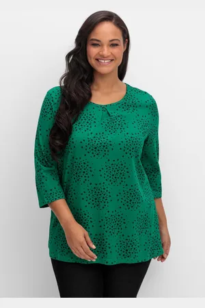 Sheego 3/4-Arm-Shirt mit Konfetti-Print, , Gr.40