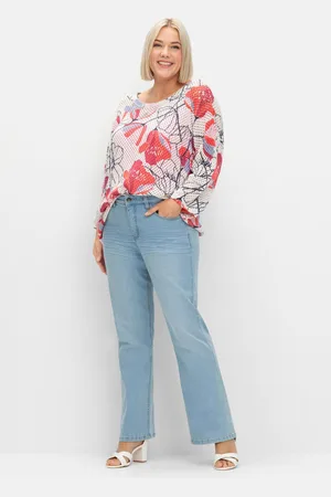 Sheego Bootcut-Jeans mit 3D-Catfaces, , Gr.40