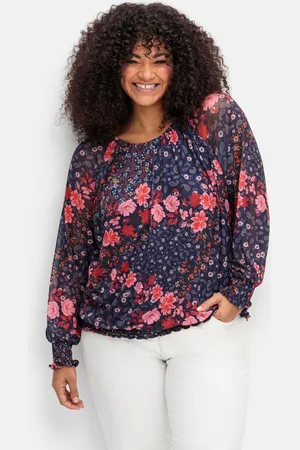 Joe Browns Langarmshirt aus Mesh mit Blumendruck, , Gr.40/42