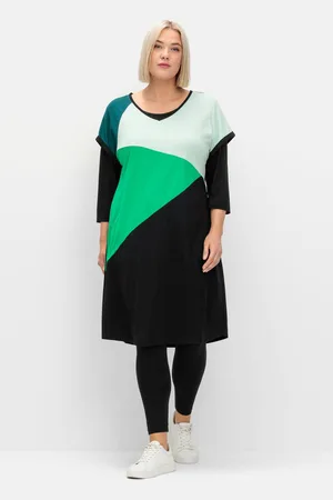 Sheego Oversized-Shirtkleid mit Grafikprint vorn, , Gr.40/42