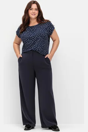 Sheego Weite gepflegte Hose mit Teilgummibund, , Gr.40