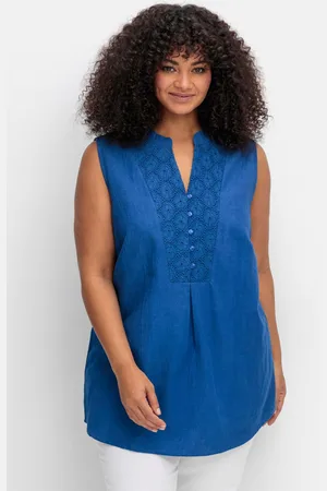 Joe Browns Top mit dekorativem Spitzenbesatz, , Gr.40