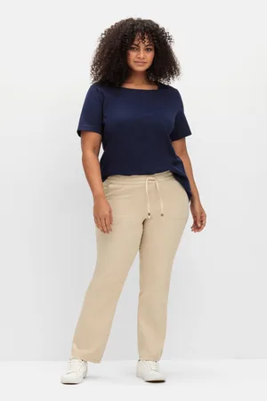 Sheego Weite Jeans mit gesmoktem Rundum-Dehnbund, , Gr.40