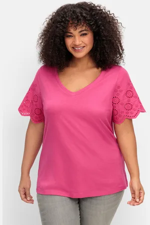 Joe Browns Shirt mit Lochstickerei-Ärmeln, , Gr.40/42