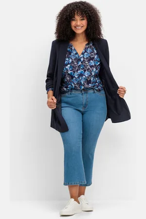 Sheego Bootcut-Jeans in 7/8-Länge, Curvy-Schnitt VERENA, , Gr.40
