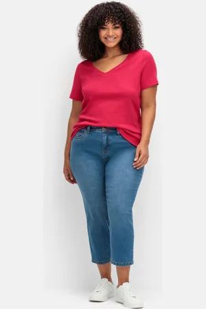 Sheego Schmale 7/8-Jeans im Curvy-Schnitt PIA, , Gr.40