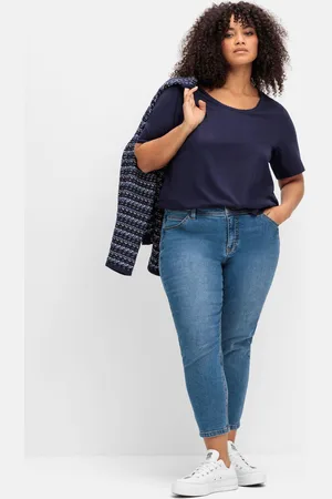 Sheego Schmale 7/8-Jeans im Curvy-Schnitt SUSANNE, , Gr.40