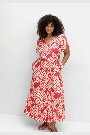 Joe Browns Maxikleid in Wickeloptik, mit Grafikprint, , Gr.50