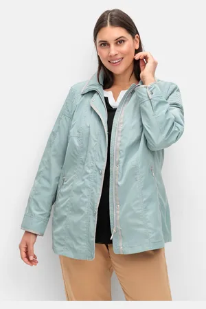 Sheego Jacke mit silberfarbenen Kontrastdetails, , Gr.40