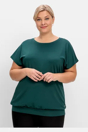 Sheego Funktionsshirt mit U-Boot-Ausschnitt, , Gr.52/54