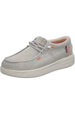 FUSION Damenschuhe Schnuerschuhe Lily 12443 lt grey Canvas washed 12443
