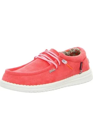 FUSION Damenschuhe Schnuerschuhe Emma washed canvas chilli