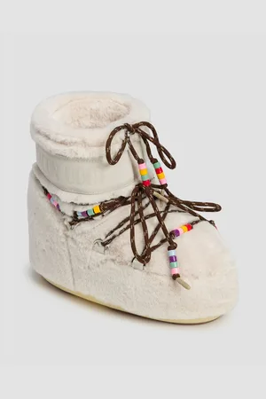 Moon Boot Icon Low Faux Fur Beads New Pelz-winterstiefel Für Damen