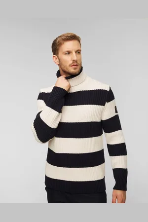 Paul & Shark Paul&shark Gestreifter Herren-rollkragenpullover Aus Wolle