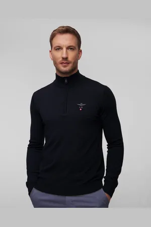Aeronautica Militare Wollpullover Für Herren In Marineblau
