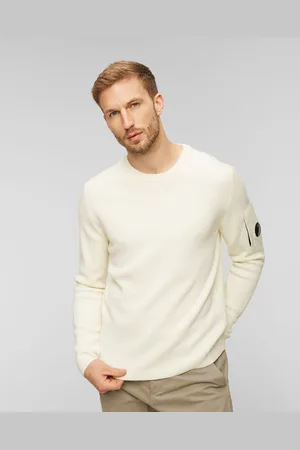 C.P. Company C.p. Company Weißer Herrenpullover Aus Wolle