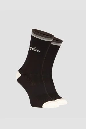 Rapha Logo Schwarze Fahrradsocken