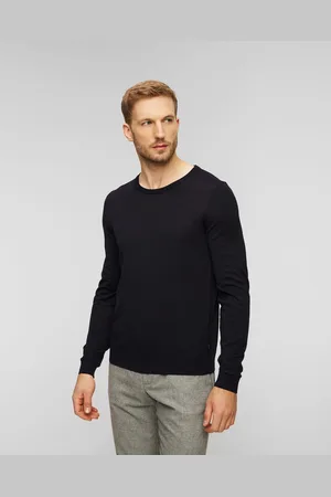HUGO BOSS Hugo Leno-p Marineblauer Wollpullover Für Herren