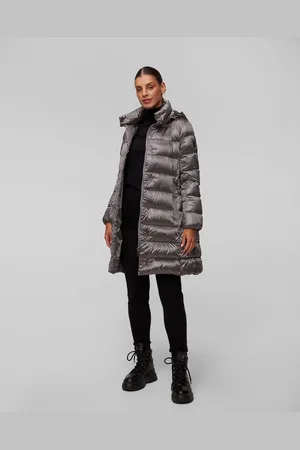 Bogner Lynn-d4 Lange Daunenjacke Für Damen In Silber
