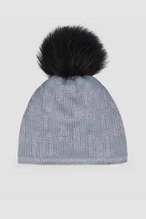 Sportalm Damen-wintermütze Mit Pompon Aus Pelz