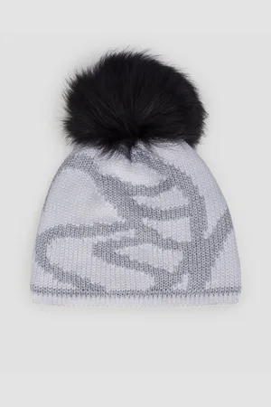 Sportalm Damen-wintermütze Mit Pompon Aus Pelz